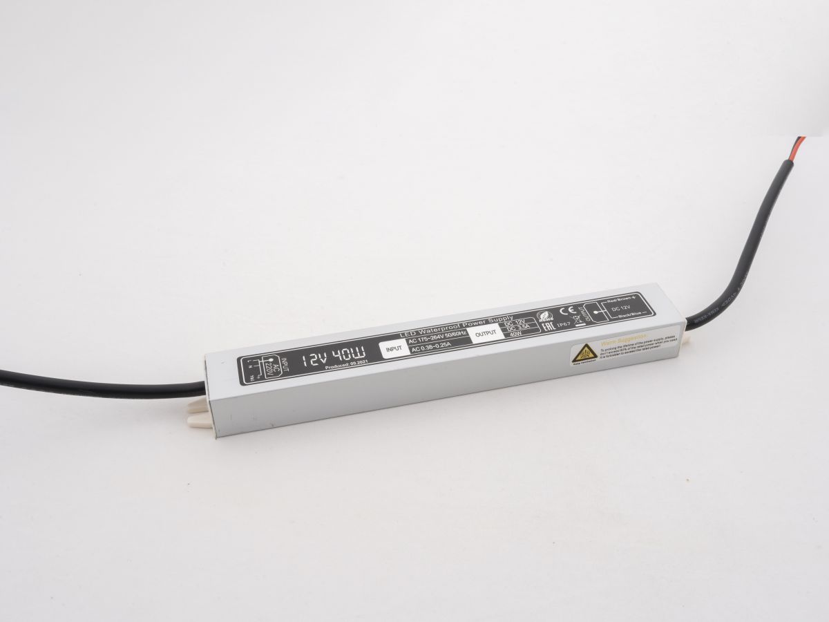 Блок питания LEDS POWER 40Вт 12В IP67 алюминий 004969