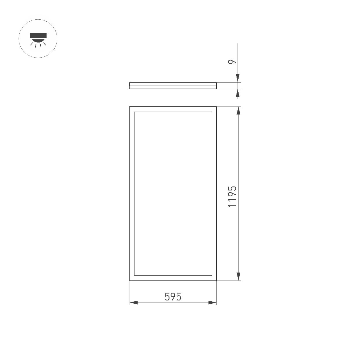 Светодиодная панель Arlight DL-INTENSO-S600x1200-60W Warm3000 (WH, 120 deg, CRI90, 230V) 043583