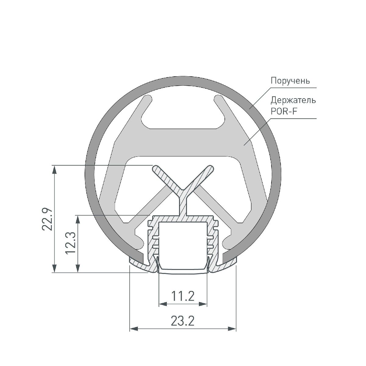 Алюминиевый профиль Arlight KLUS-POR-F-1000 ANOD 019181(1)