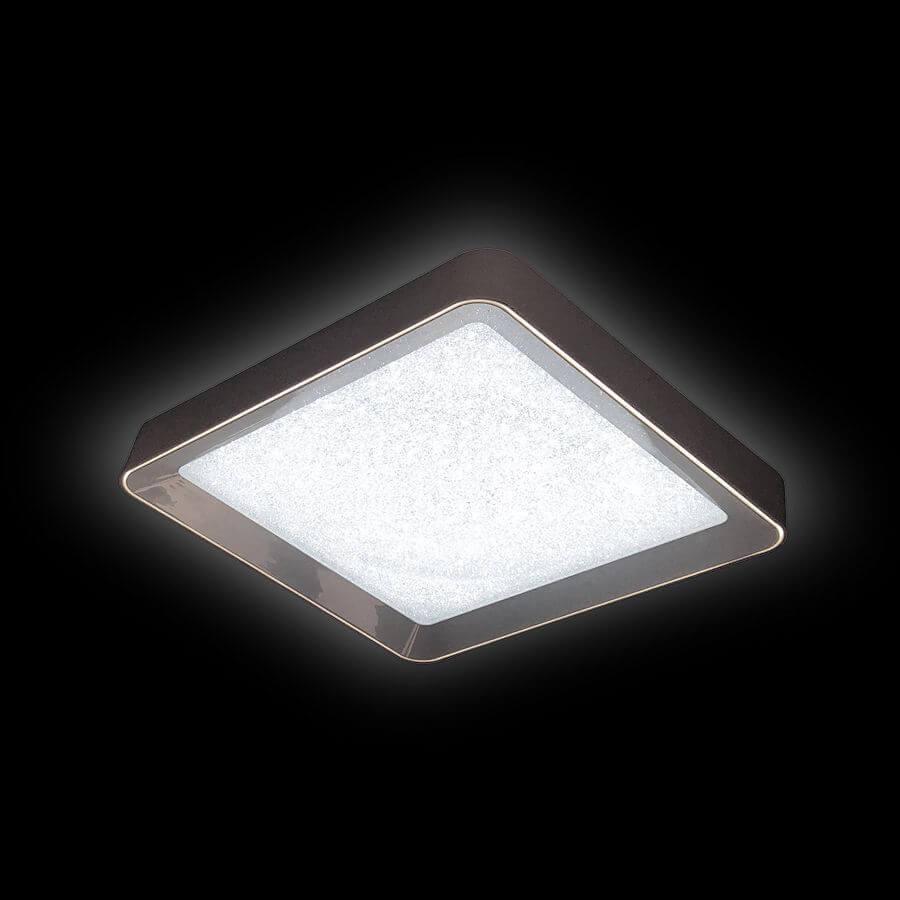 Потолочный светодиодный светильник Ambrella Light Orbital Crystal Sand FS1216 WH/CH 72W+29W D500*500