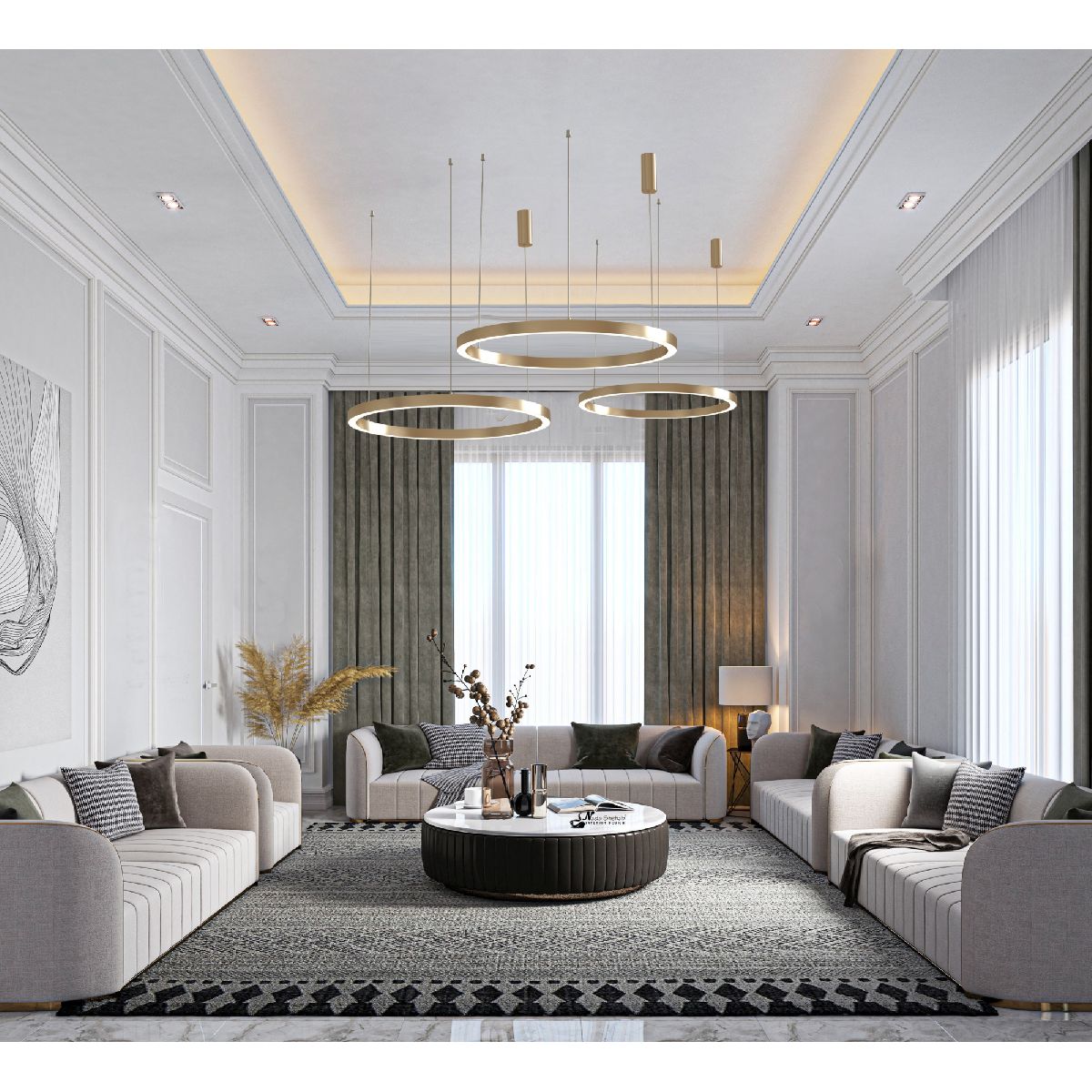 Подвесная люстра Milosh Tendence Kosmina 0685CL-48GD