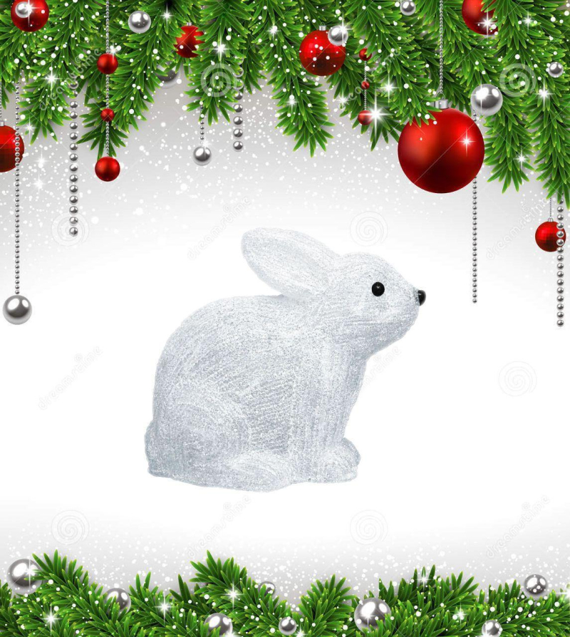 Фигурка светодиодная «Кролик» 24x27см (09561) Uniel ULD-M2724-032/STA