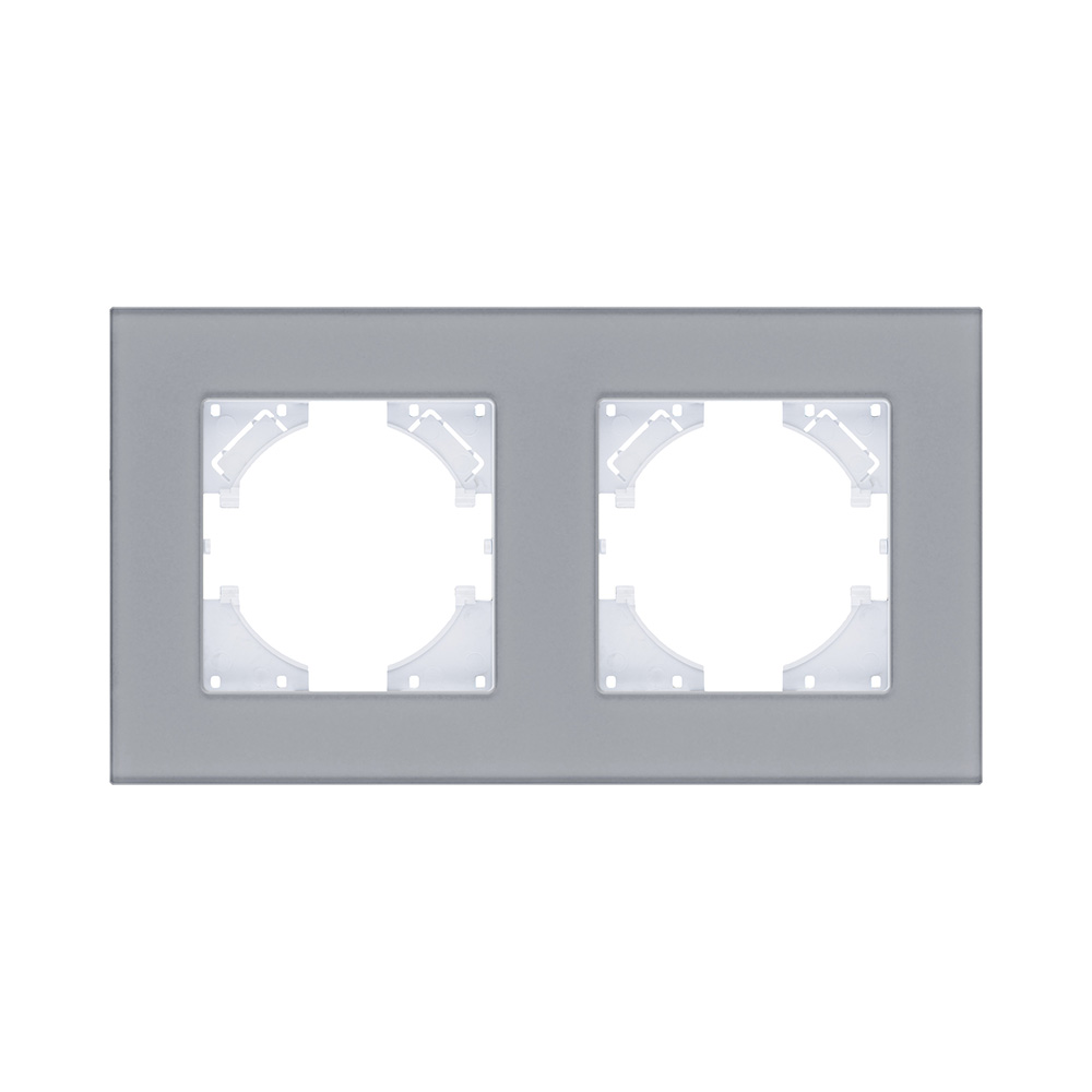 Рамка 2-постовая, стекло серый Kollinger Reflex MG RM2GY