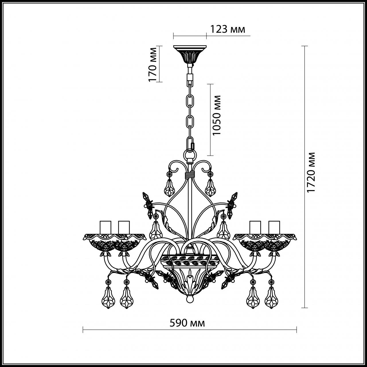 Подвесная люстра Odeon Light Nomena 2881/5