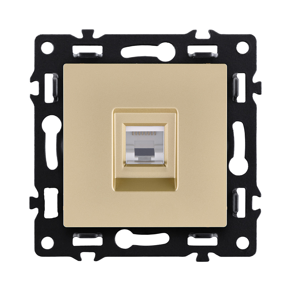 Розетка Ethernet RJ45 Cat.6, золотой Kollinger Asthetik AS-017GD