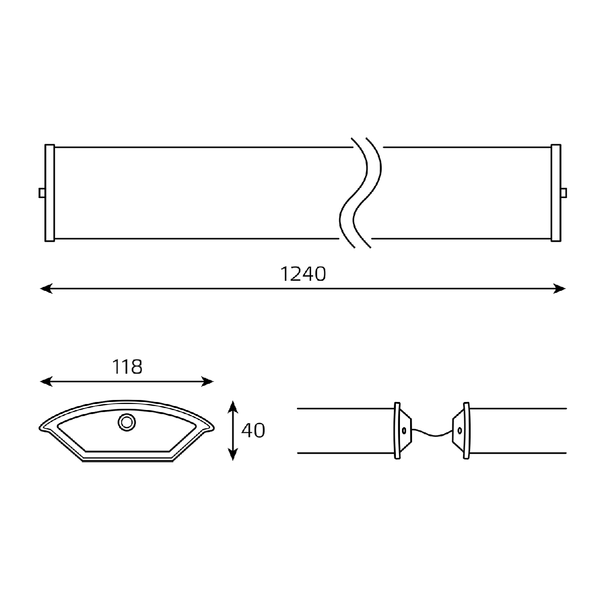 Линейный потолочный светильник Gauss Лайт 909427212B