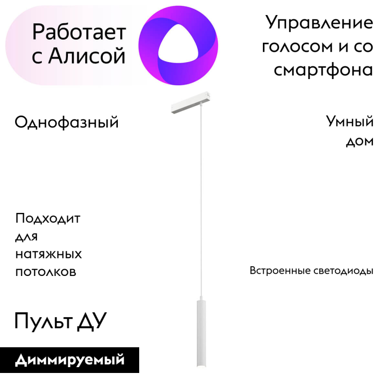 Трековый светильник алюминиевый Denkirs Smart DK8008-WH