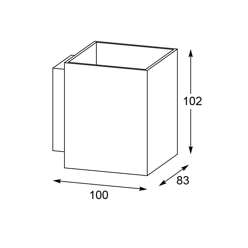 Настенный светильник Zumaline SOLA WL SQUARE 91063