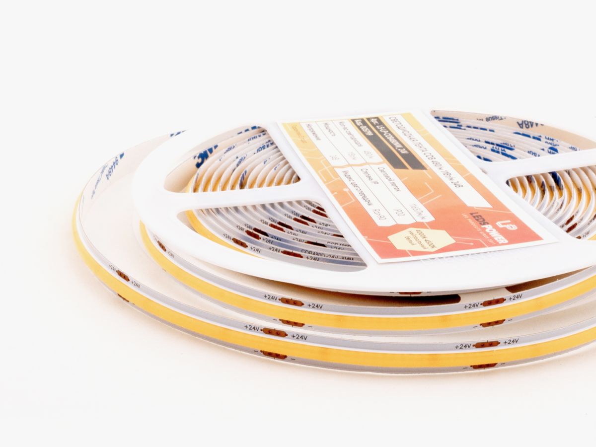 Светодиодная лента LEDS POWER COB 480/м (11Вт/м) 24В нейтральная 005799