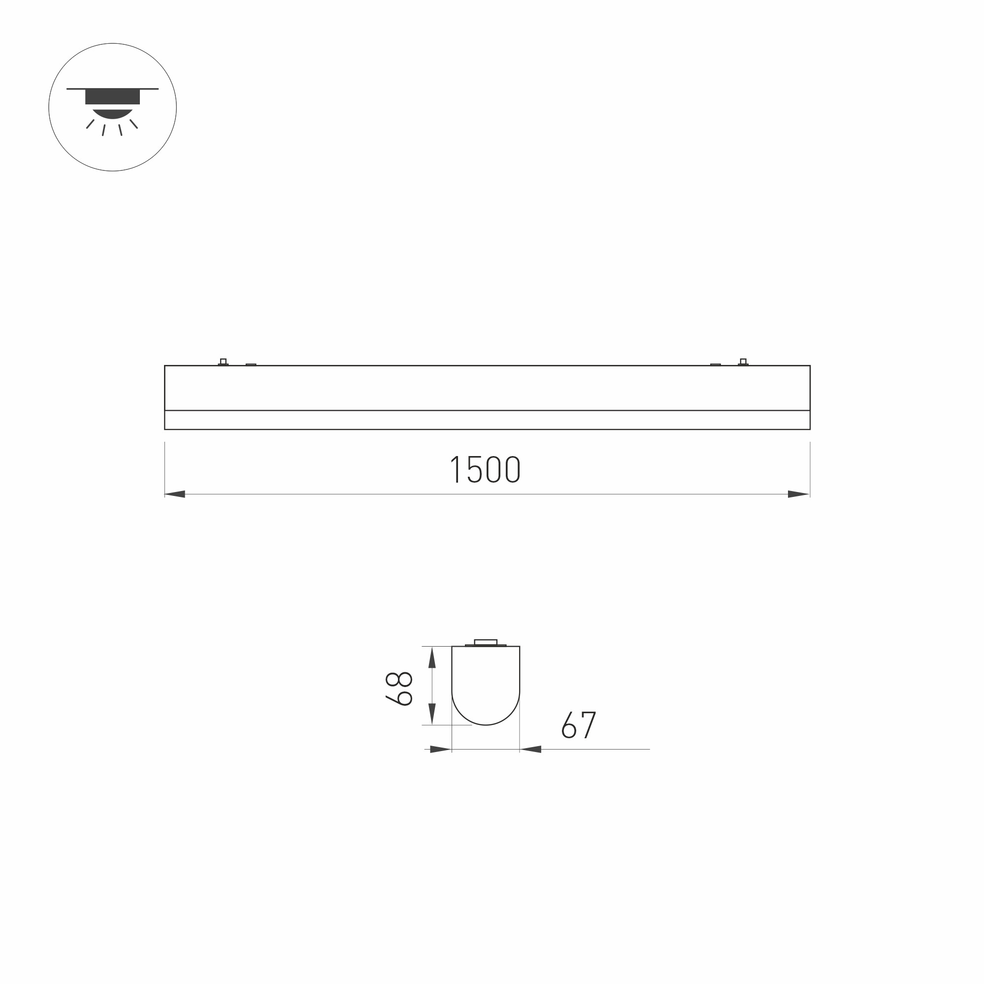 Настенно-потолочный светильник Arlight ALT-LARGO-1500-40W Day4000 (WH, 120 deg, 230V) 033055