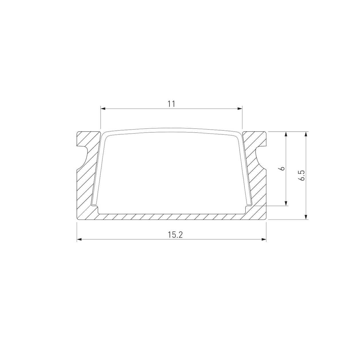 Накладной алюминиевый профиль для светодиодной ленты Elektrostandard LL-2-ALP006 4690389170447