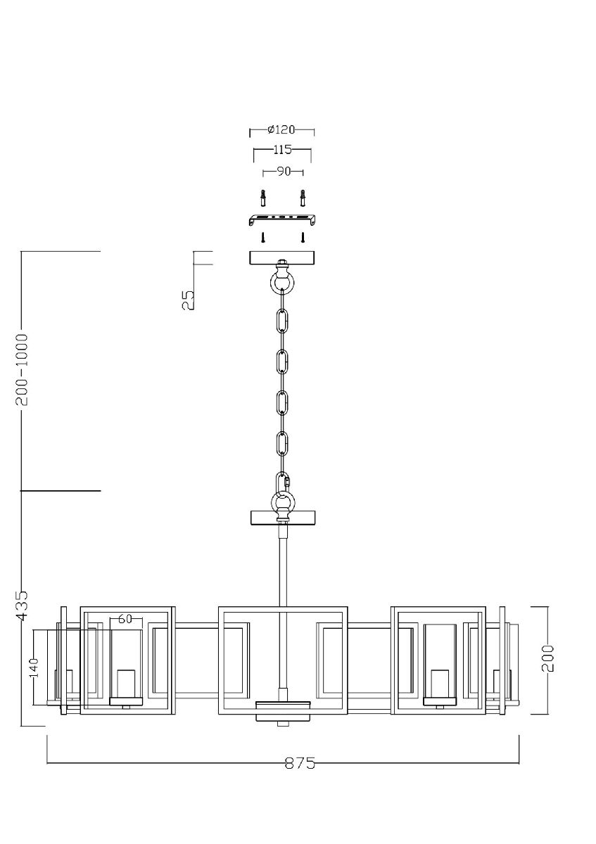 Подвесная люстра Maytoni Bowi H009PL-08G