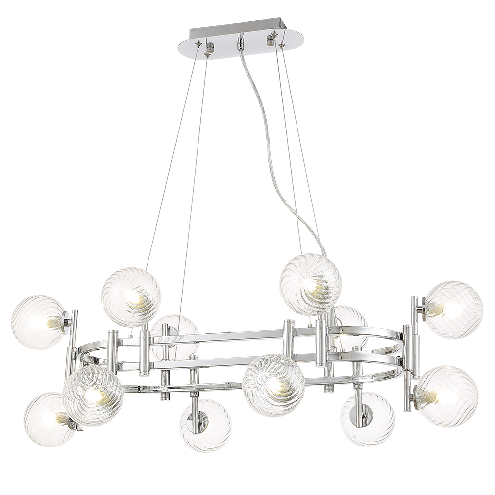 Подвесная люстра шар Crystal Lux LUXURY SP12L CHROME