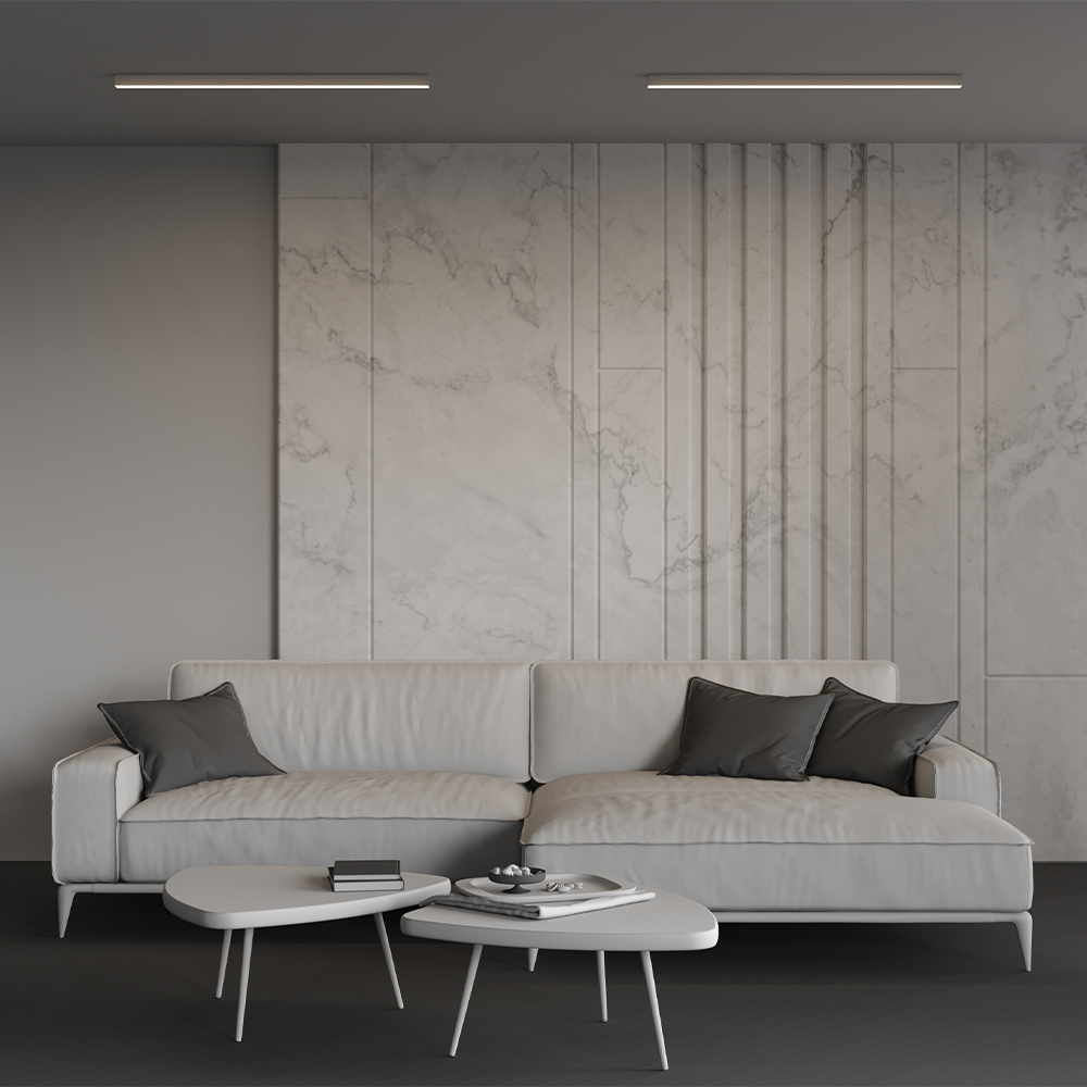 Линейный накладной светильник Maytoni Technical 3000K 35x35 (Серебро, 1 м) LL311003