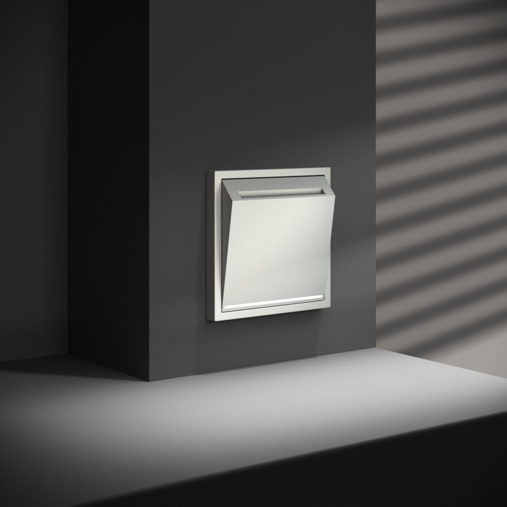 Выключатель встраиваемый Voltum S70 карточный 16А, (сталь) VLS010705