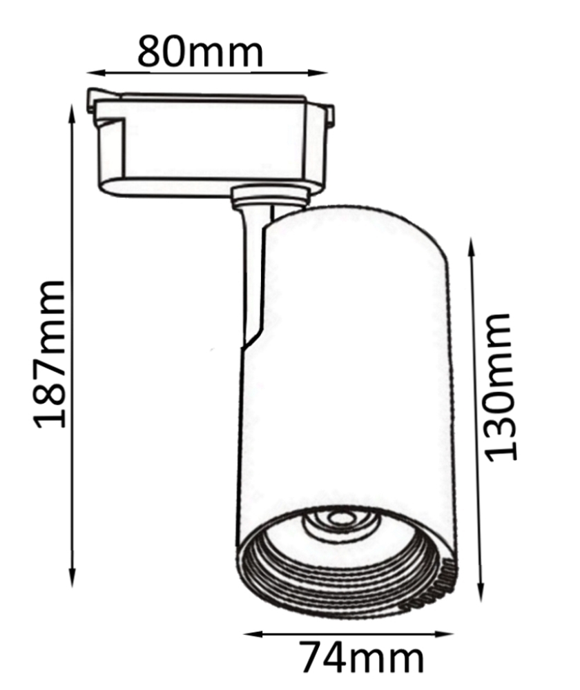 Трековый светильник Crystal Lux CLT 0.31 007 CLT 0.31 007 20W BL