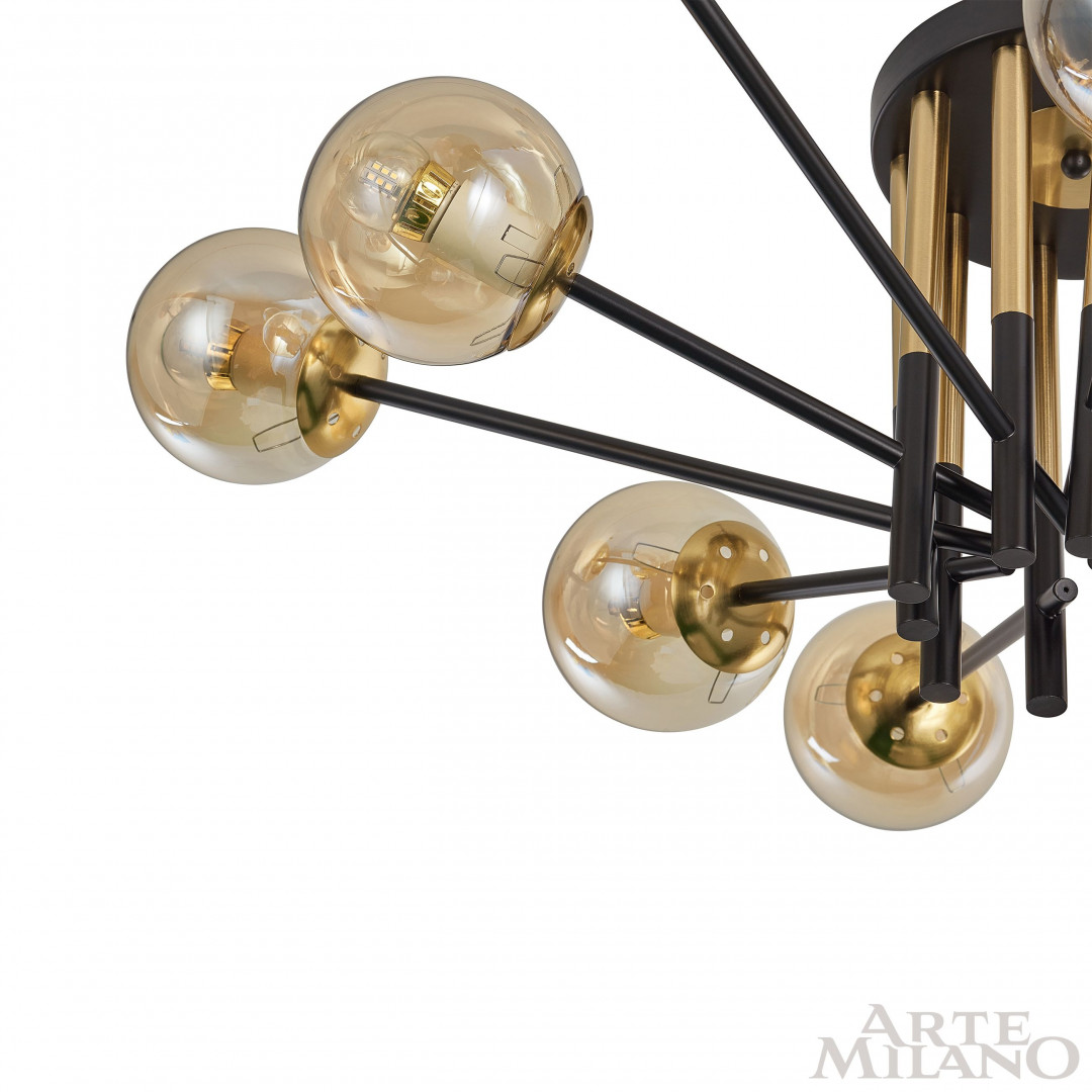 Потолочная люстра Arte Milano Neapolis 273708/10 BK/GD