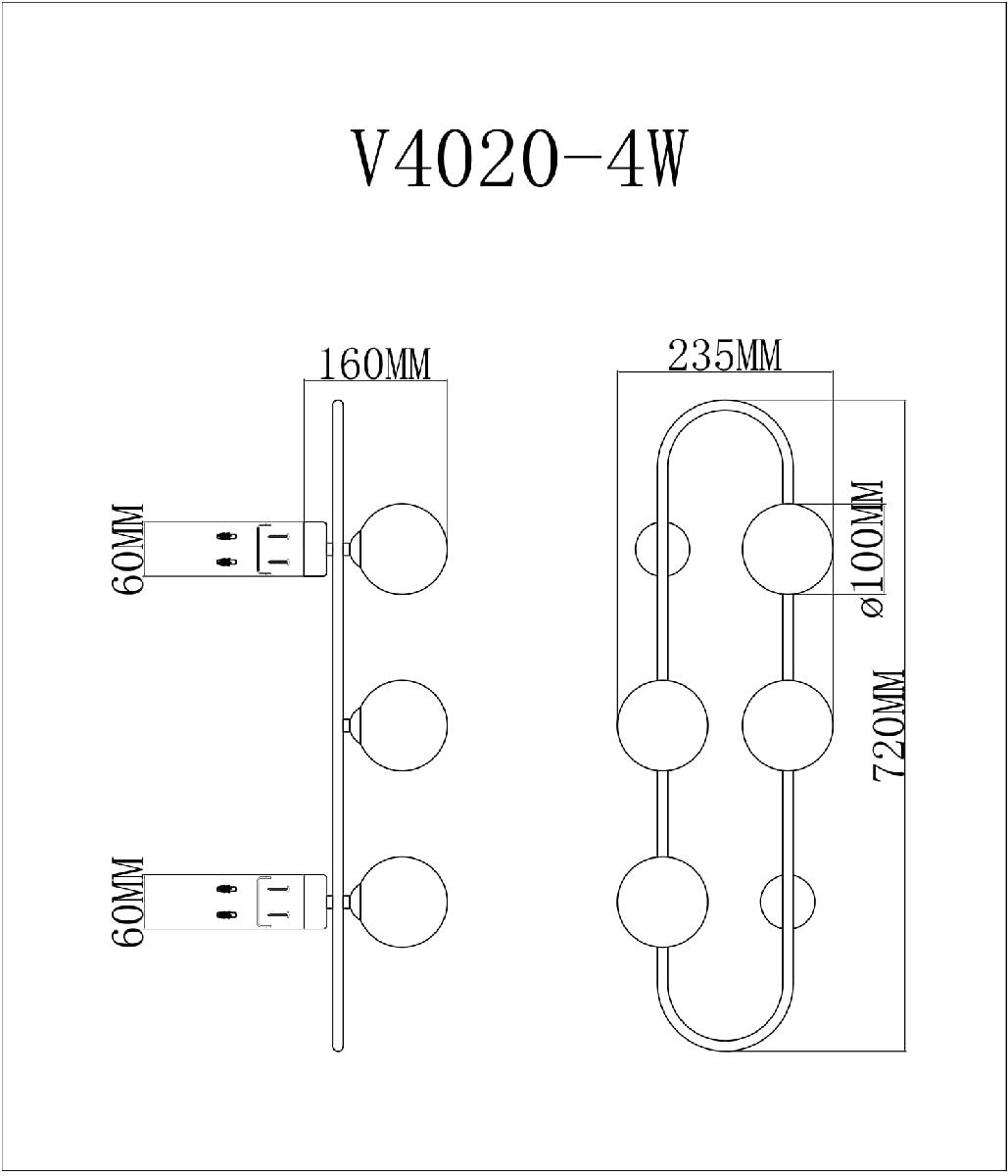 Бра Moderli Krona V4020-4W