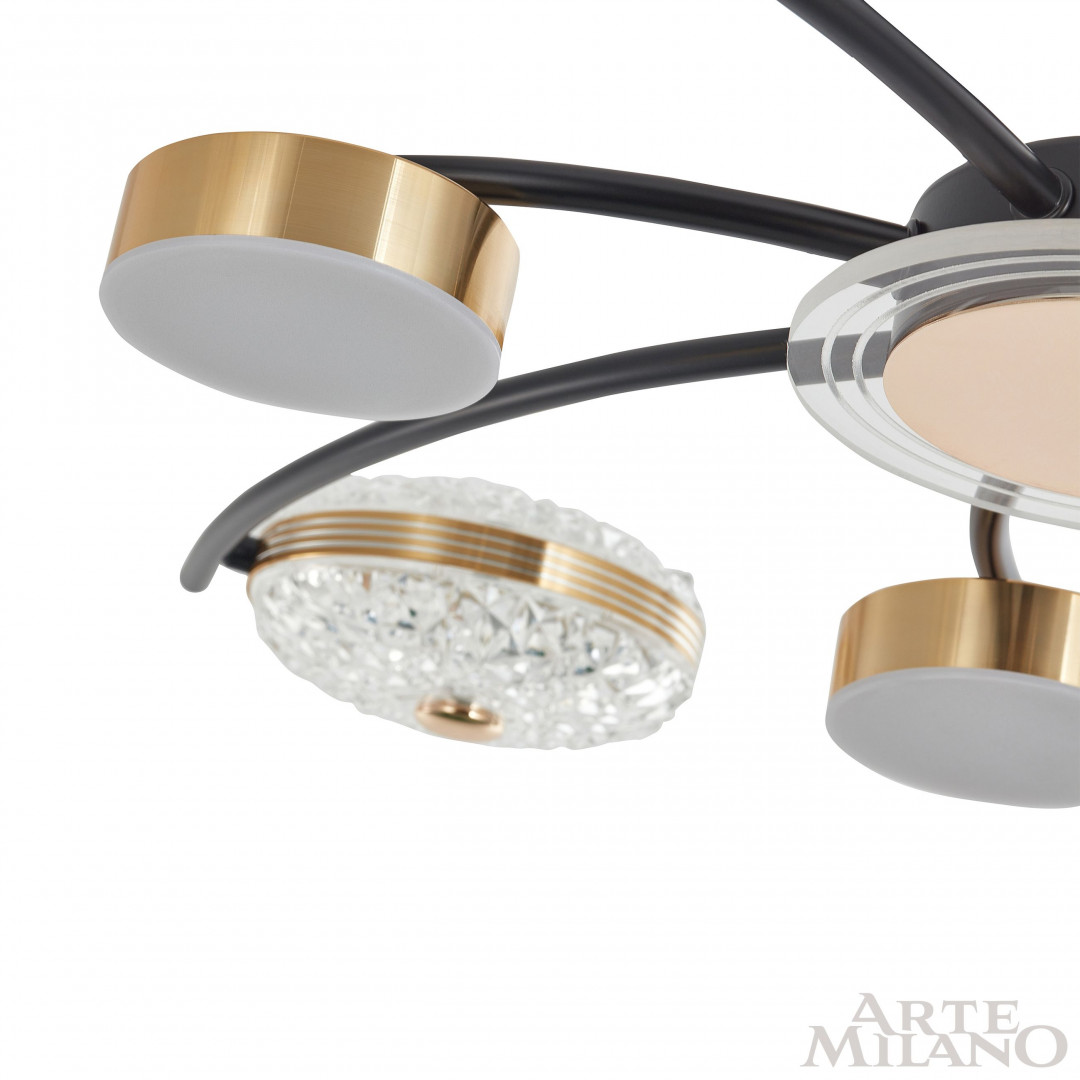 Потолочная люстра Arte Milano Ferrara 279169/4+4 BK/GD