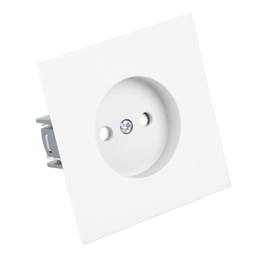 Розетка 1-местная с защитной шторкой (механизм) Stekker б/з Мия 250В 16А RST16-3109-01 белая магнолия 50439