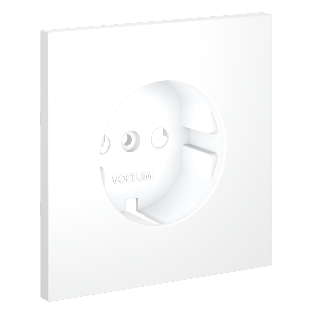 Накладка для розетки с заземлением Voltum S70 (белый матовый) VLS000602
