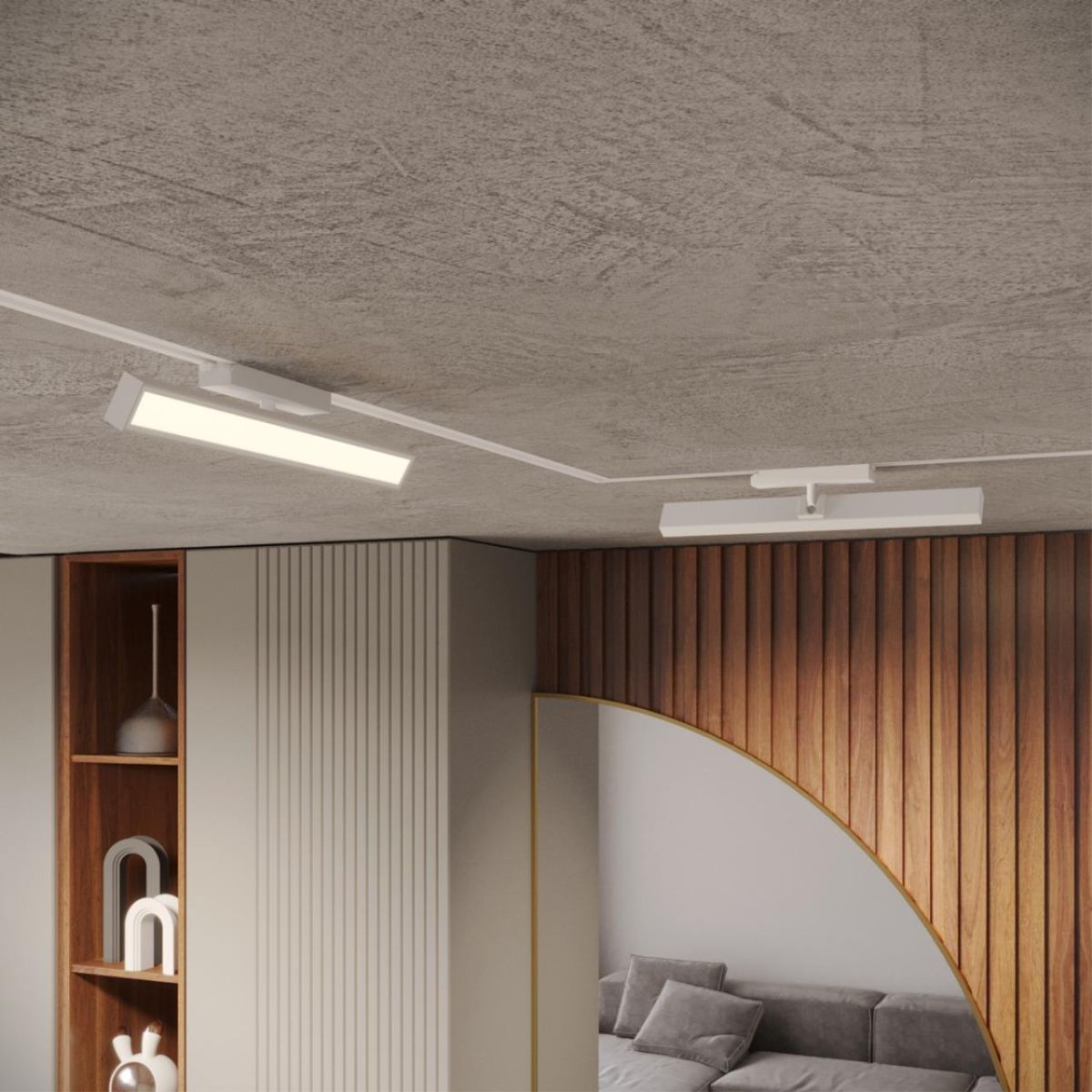 Трековый однофазный светильник с переключателем цв. температуры Novotech Port Stratus 359782