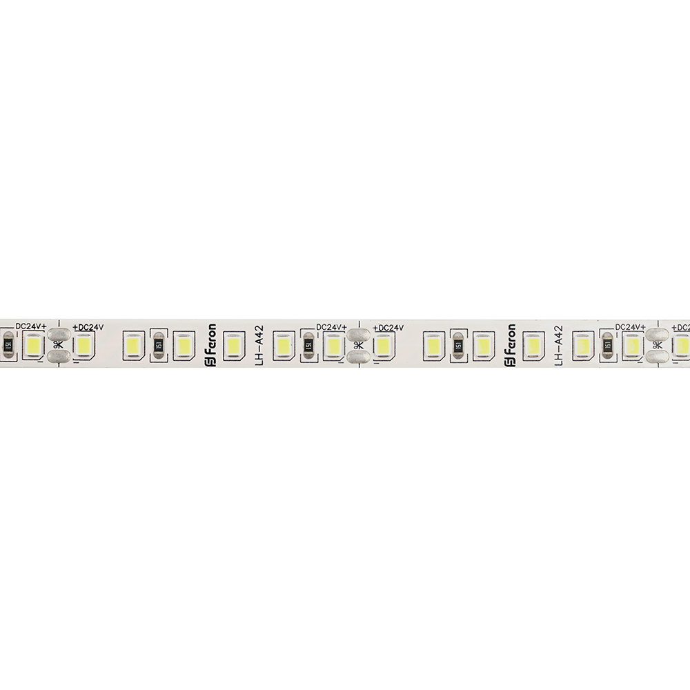 Светодиодная лента 24V Feron LS501, 120*SMD2835, 11W/m, IP20, 4000К (нейтральный белый) 53087