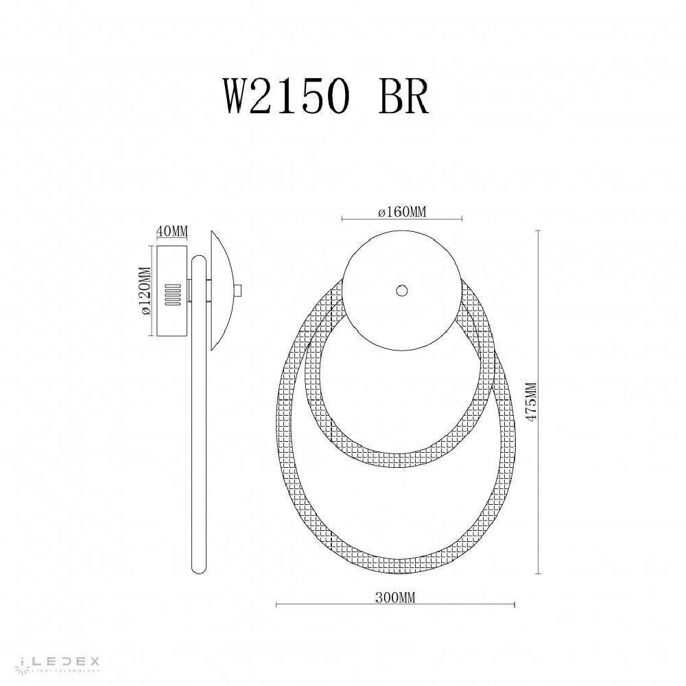 Настенный светильник iLedex Cross W2150 BR