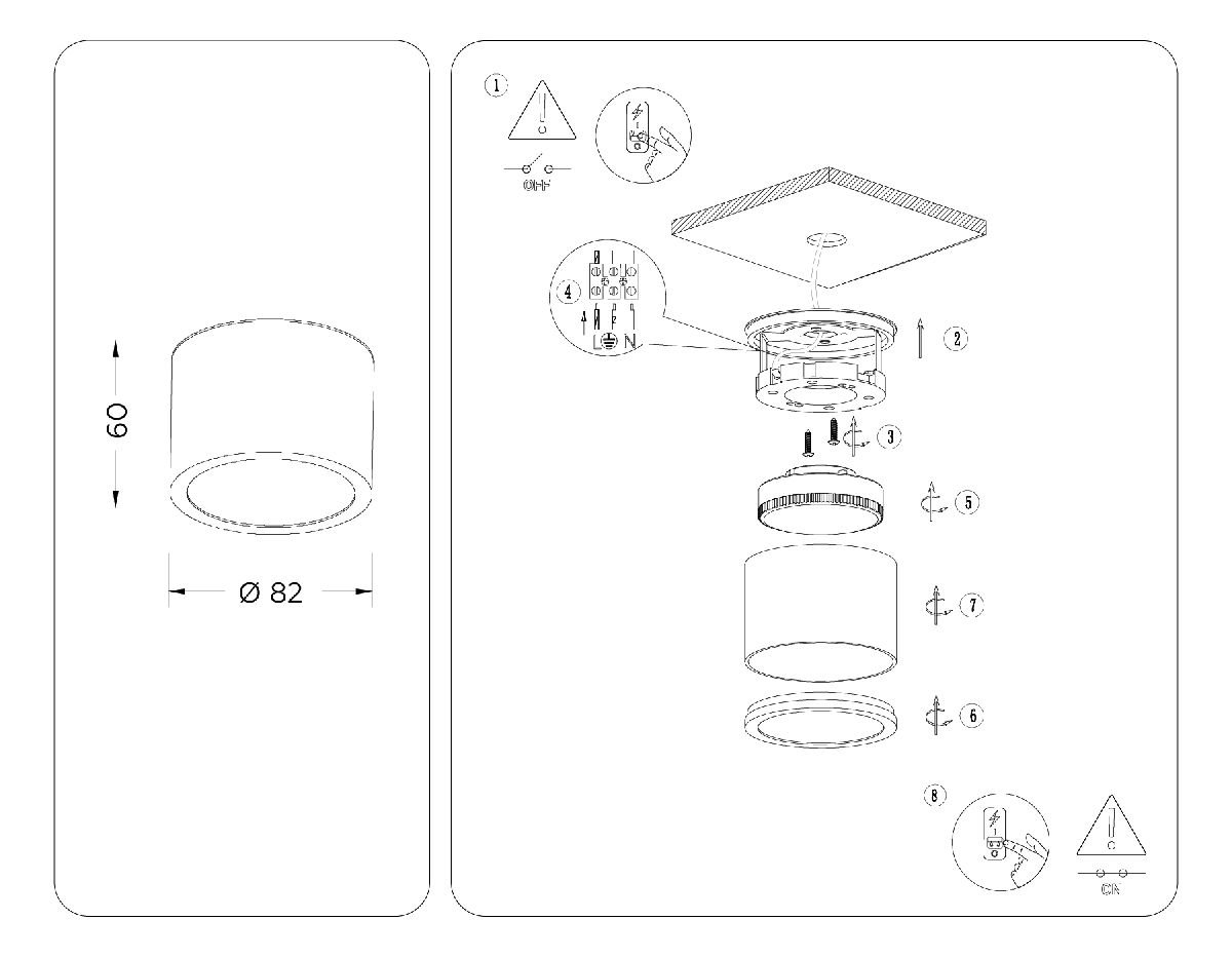 Накладной светильник Ambrella Light IP Protect TN6551