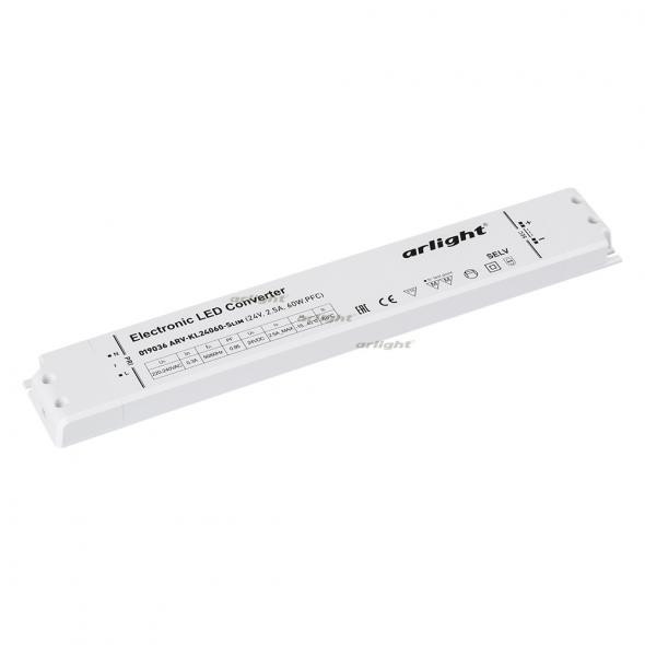 Блок питания Arlight ARV-KL24060-Slim (24V, 2.5A, 60W,PFC) 019036