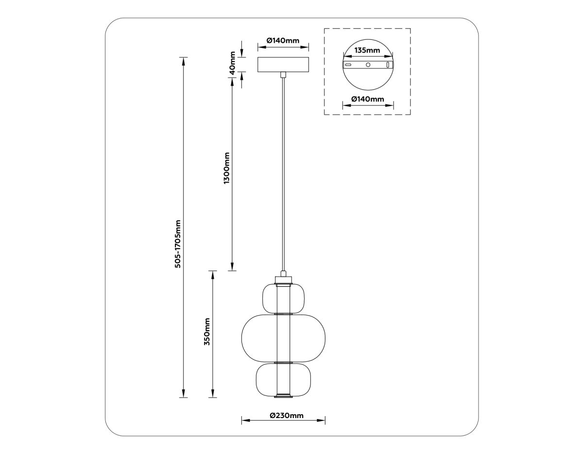 Подвесной светильник Ambrella Light High Light Modern LH11056