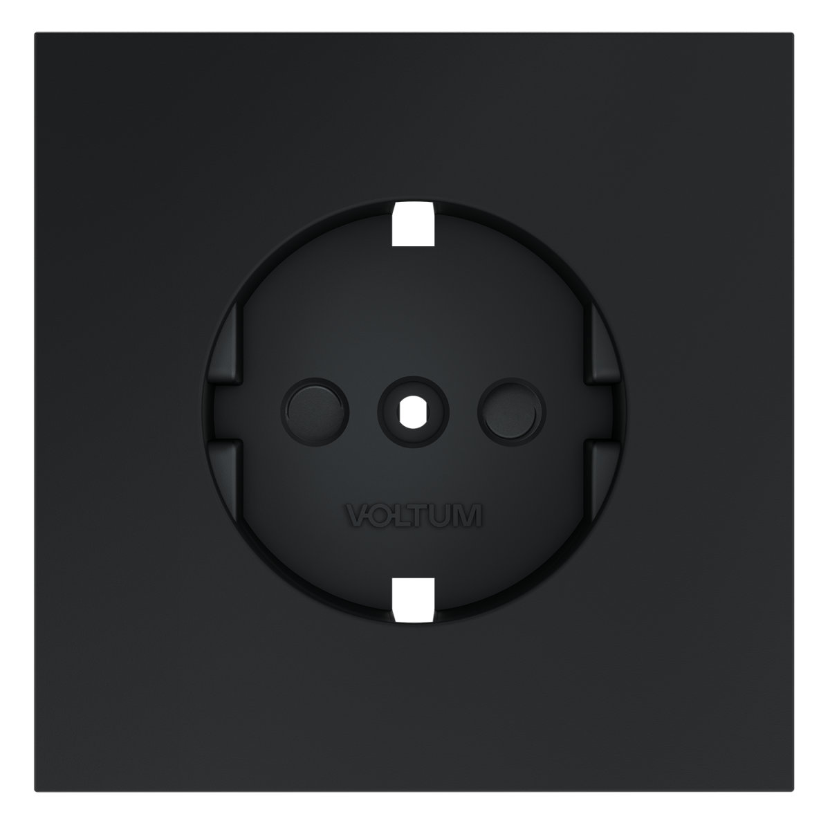 Накладка для розетки с заземлением и защитными шторками Voltum S70 (графит) VLS000707