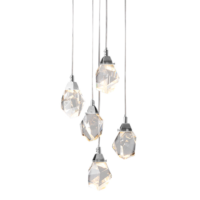 Подвесной светильник Delight Collection Crystal rock MD-020B-5 chrome