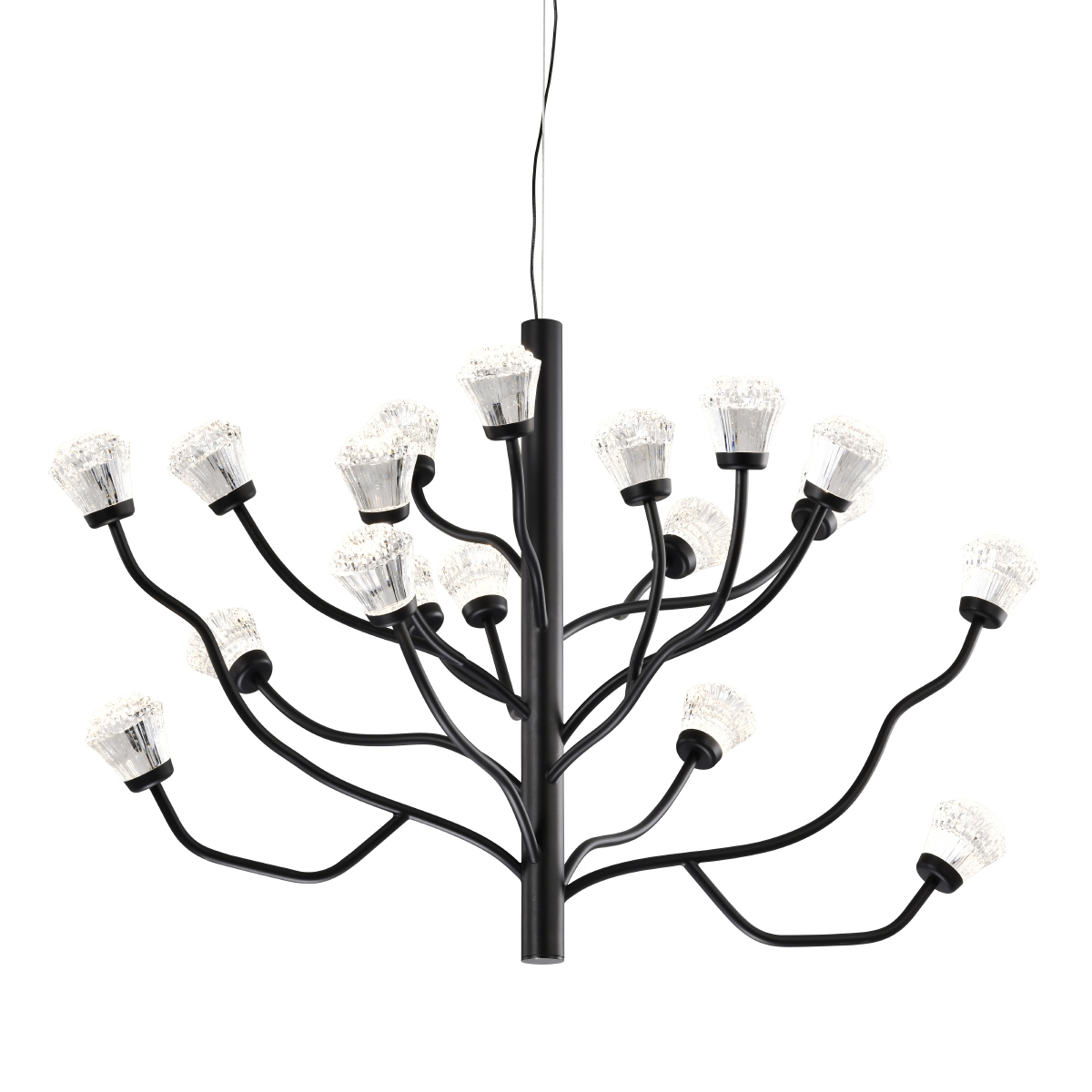 Подвесная люстра флористика Delight Collection P0550-18A black