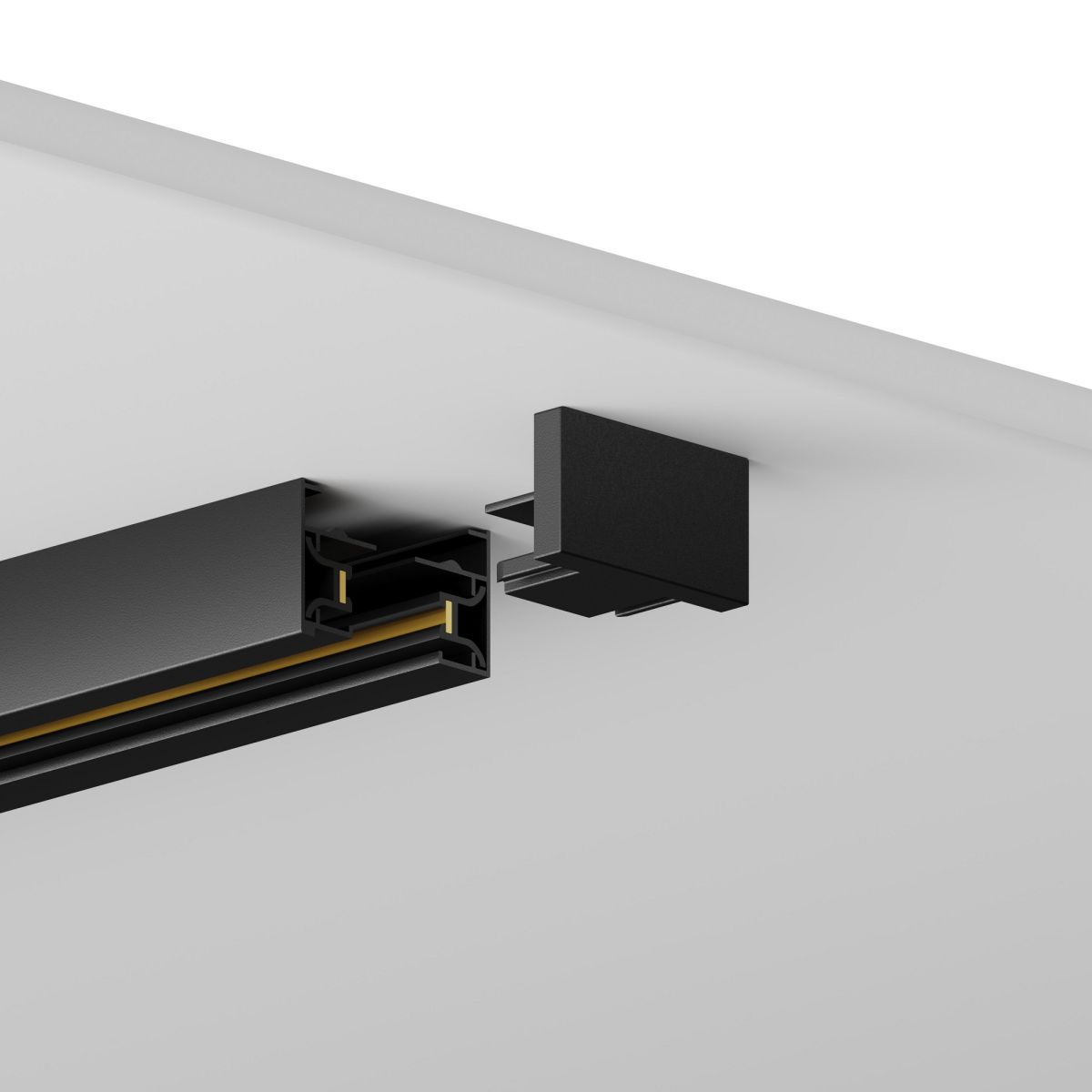 Шинопровод однофазный накладной с заглушкой и вводом питания Hesby Lighting Skylite HSBL_0173