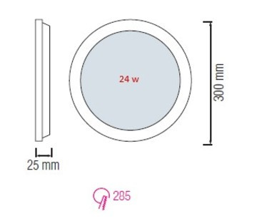Светодиодная панель Horoz Electric 056-003-0024 24W 2700K HRZ00002154