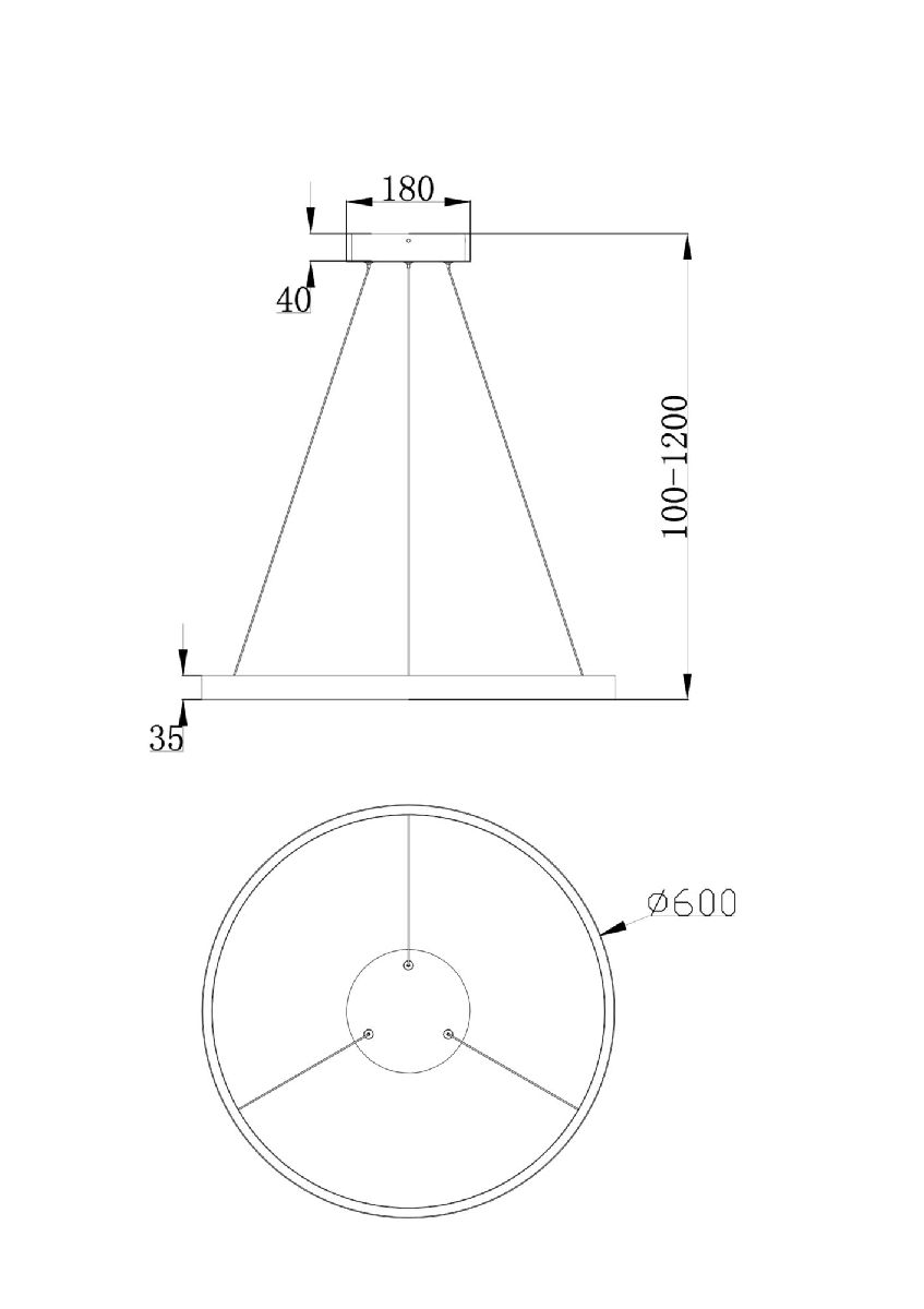 Подвесной светильник Maytoni Rim MOD058PL-L32W4K