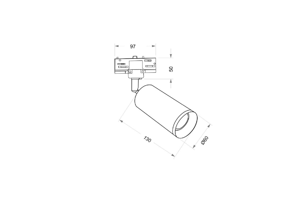 Трековый светильник Maytoni Technical Focus TR028-3-GU10-B