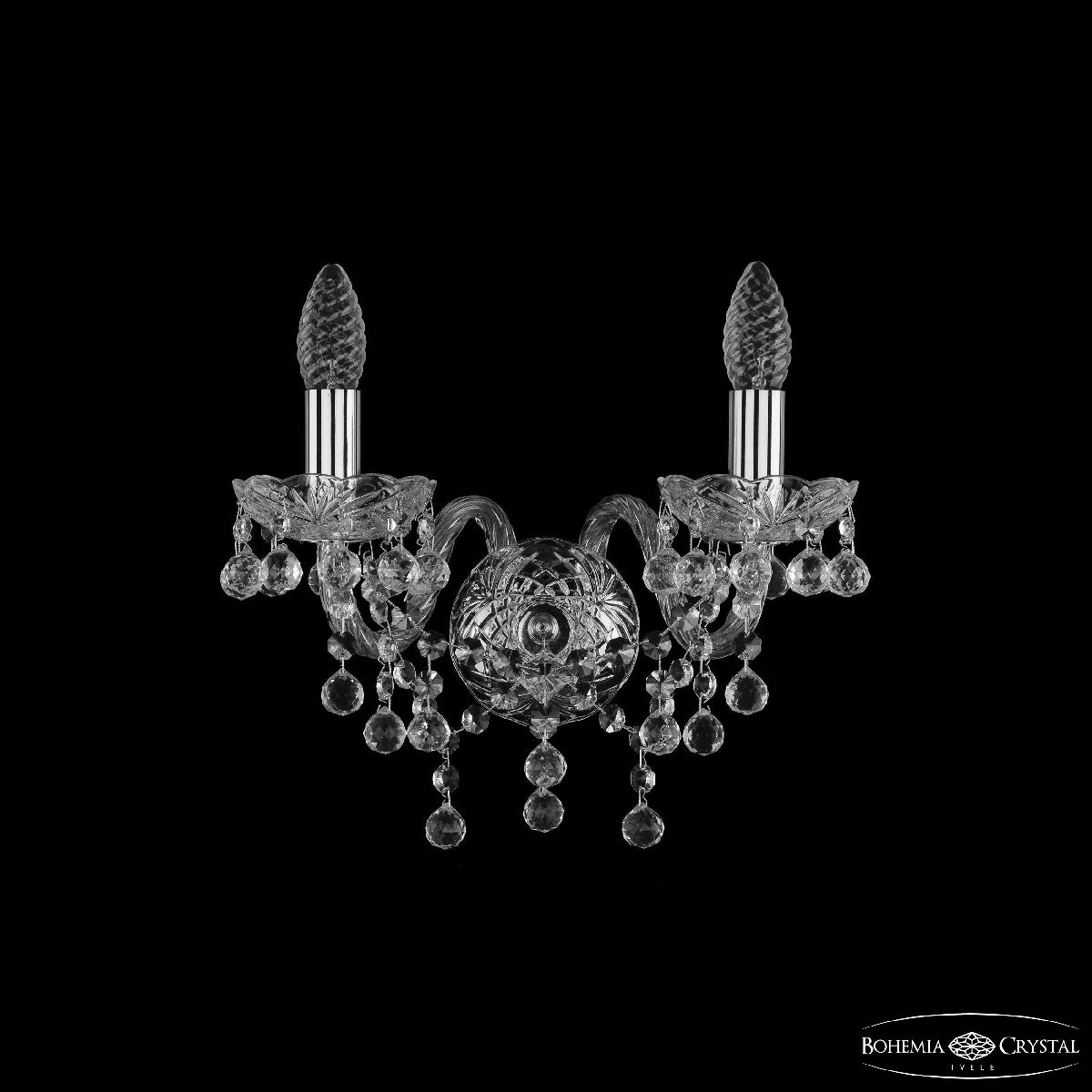 Бра классика Bohemia Ivele Crystal 1409B/2/141 Ni