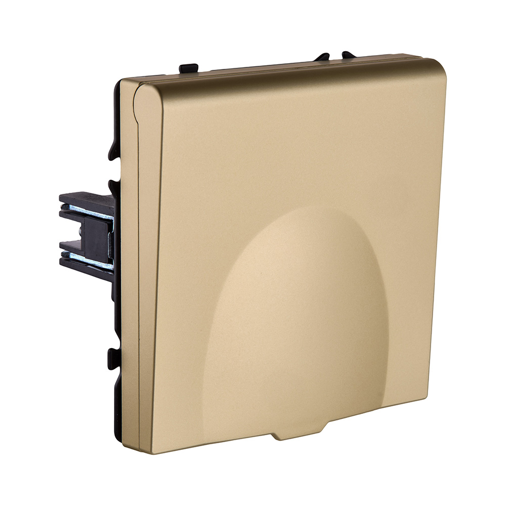 Розетка штепсельная SCHUKO 16A/250 В с крышкой, золотой Kollinger Eclipse EC-015GD