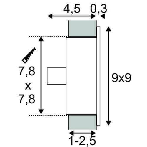 Встраиваемый светильник SLV Flat Frame Basic 112731