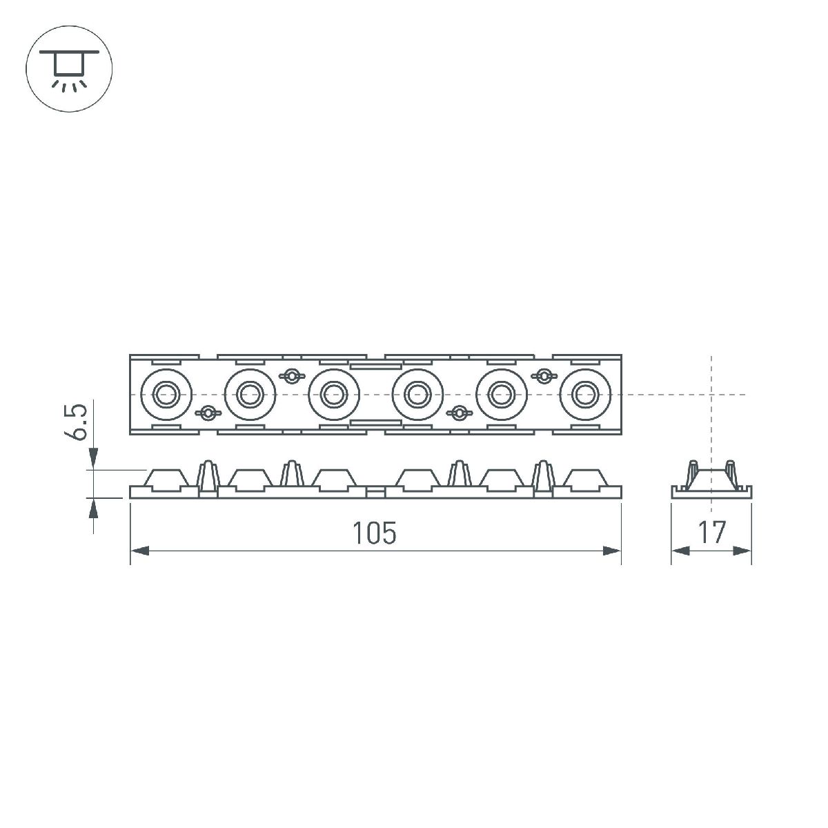 Экран линзованный Arlight SL-LINE-W20-30deg-540 041791