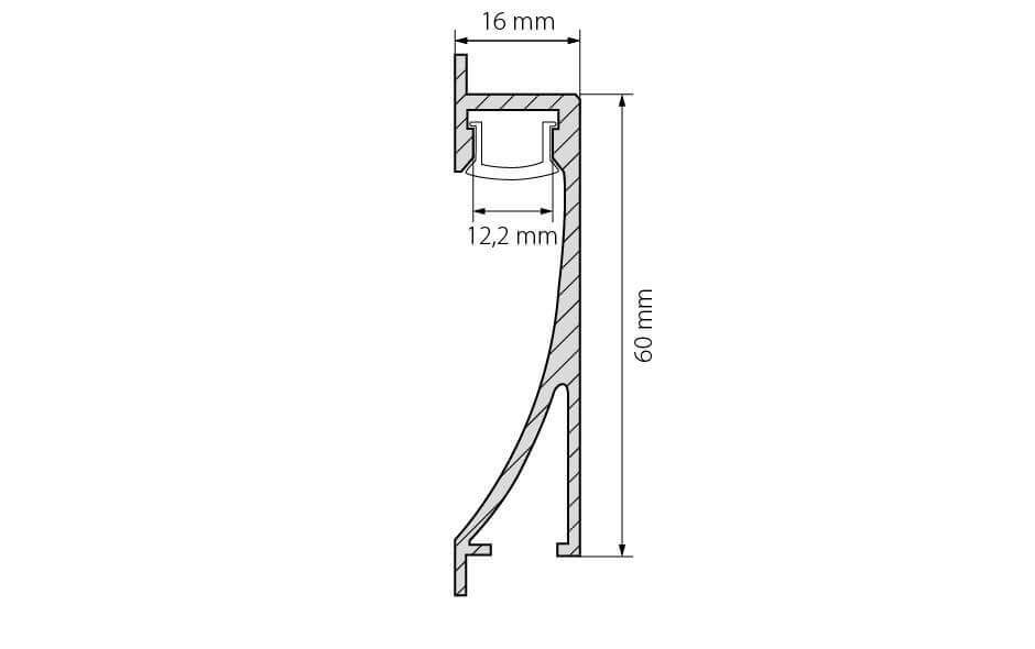 Профиль с экраном Arlight ALU-WALL-US-2000 ANOD+FROST 014909