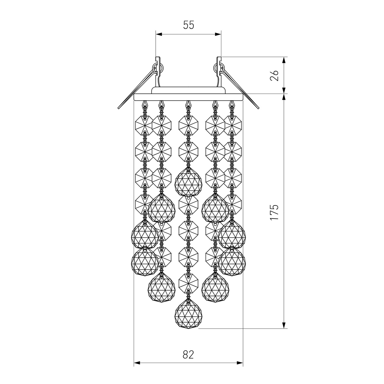 Встраиваемый светильник Elektrostandard 205C C GD/WH золото/прозрачный 4690389057588