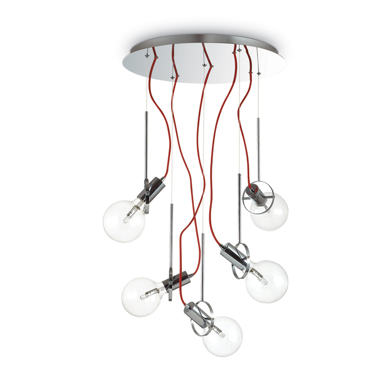 Подвесная люстра Ideal Lux Radio SP5 Cromo 141145