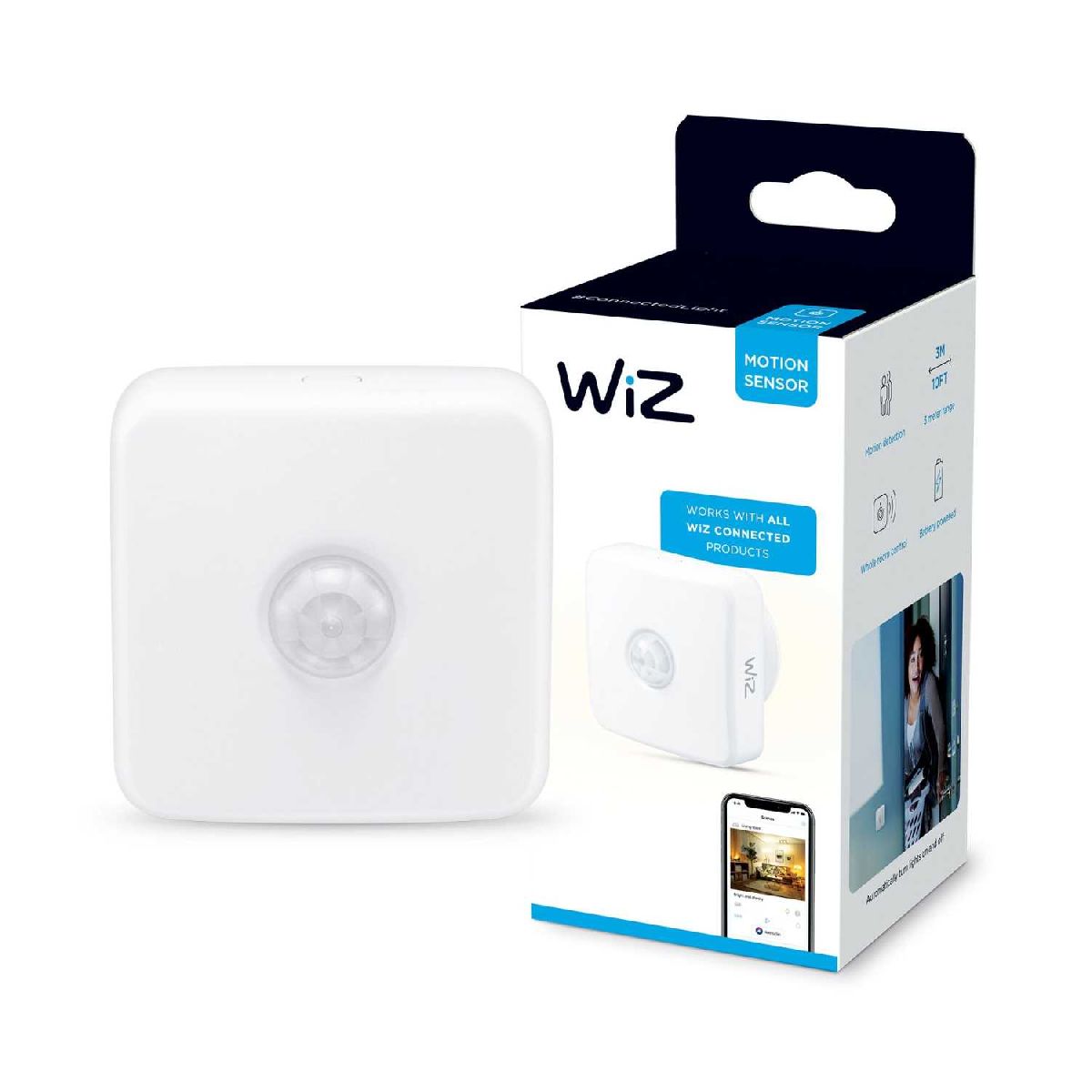 Умный беспроводной датчик движения с батарейками Wiz 929002422302
