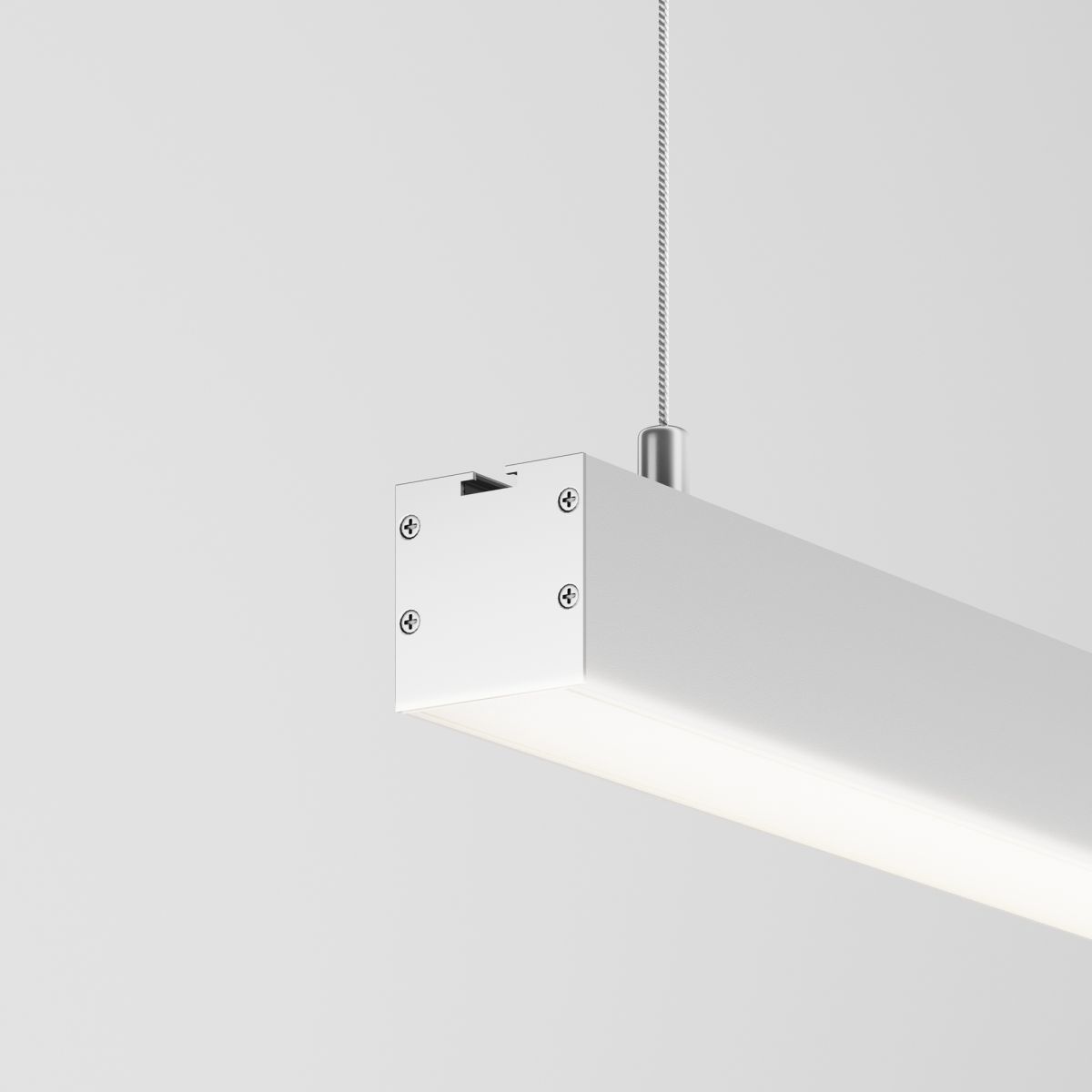 Линейный подвесной светильник Maytoni Technical 4000K 35x35 (Серебро, 1 м) LL312004