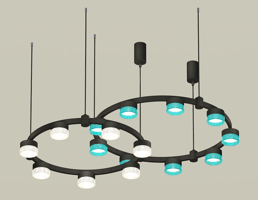 Комплект подвесного светильника Ambrella Light Techno Ring XR92091300 (A9209x2, C9242, C9238, N8488, N8480)