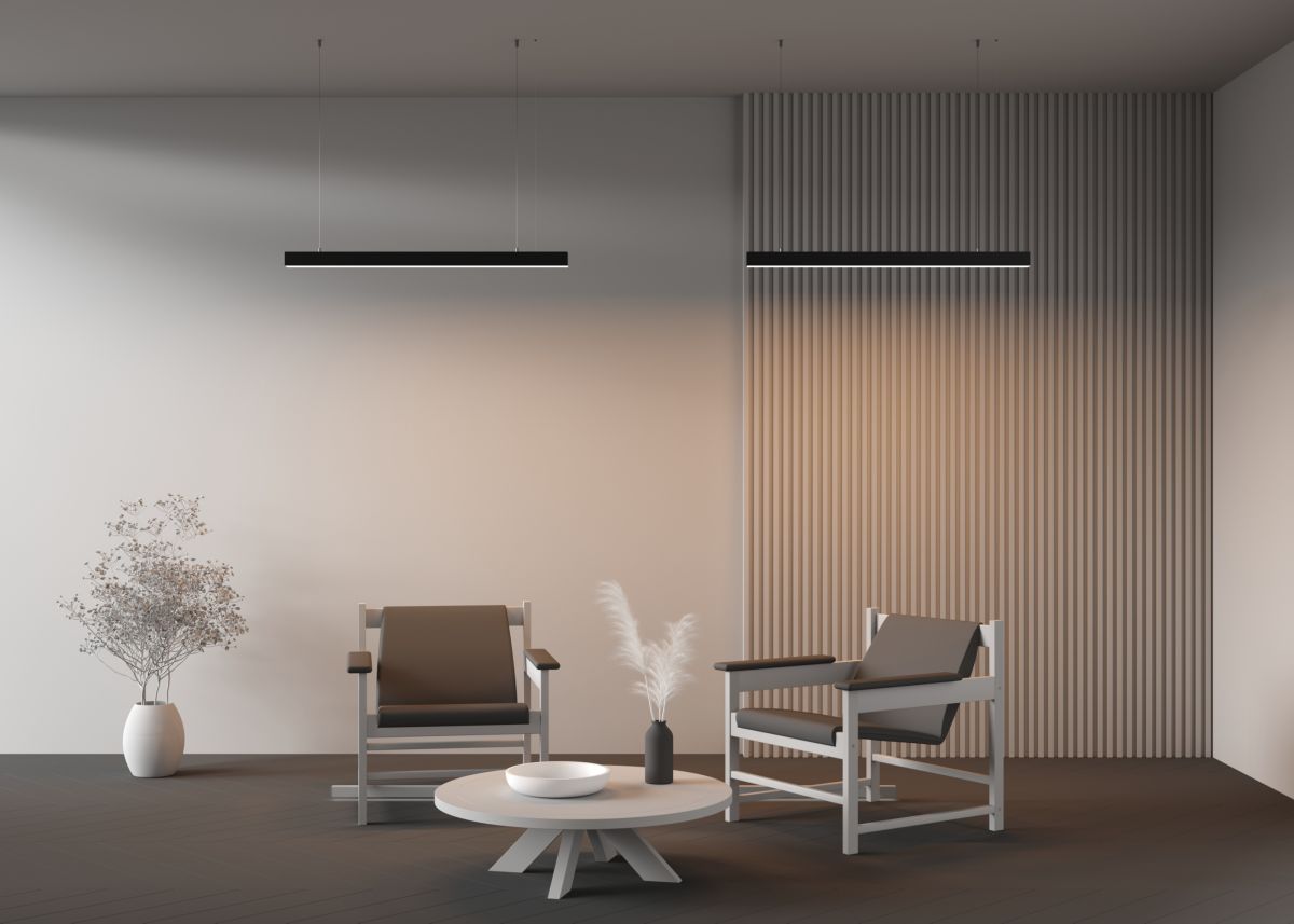 Линейный подвесной светильник Maytoni Technical 3000K 50x50 (Черный, 1 м) LL312027