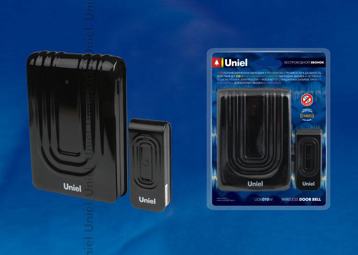 Звонок беспроводной (08277) Uniel UDB-010W-R1T1-32S-150M-BL